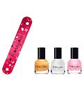 Rosajou Nail polishes w. Nail file - 4 Parts - Bead/Chéri/Magic