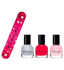 Rosajou Neglelakker m. Neglefil - 4 Dele - Ballerine/Madame/Star Rosajou Neglelakker m. Neglefil - 4 Dele - Ballerine/Madame/Star