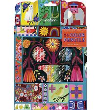 Eeboo Farveblyanter - 24 Stk. - Neon/Metal - Dutch Quilt Sampler Eeboo Farveblyanter - 24 Stk. - Neon/Metal - Dutch Quilt Sampler