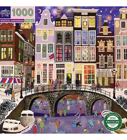 Eeboo Puslespil - 1000 Brikker - 58,4x58,4 cm - Magical Amsterda Eeboo Puslespil - 1000 Brikker - 58,4x58,4 cm - Magical Amsterda