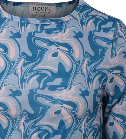 Hound Bluse - Graphic Top - Cobalt Blue Mix Hound Bluse - Graphic Top - Cobalt Blue Mix