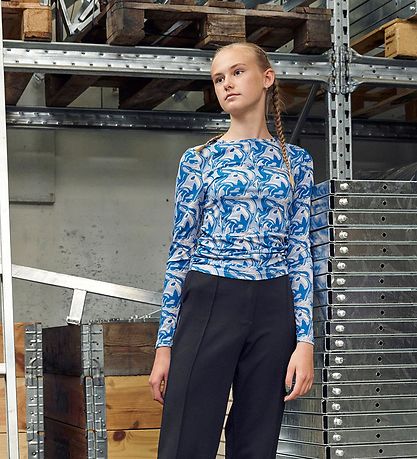 Hound Bluse - Graphic Top - Cobalt Blue Mix Hound Bluse - Graphic Top - Cobalt Blue Mix