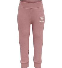 Hummel Leggings - Rib - hmlSami - Woodrose Hummel Leggings - Rib - hmlSami - Woodrose