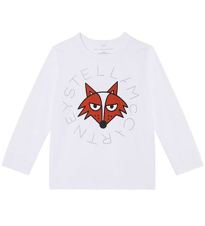 Stella McCartney Kids Bluse - Hvid m. Ræv