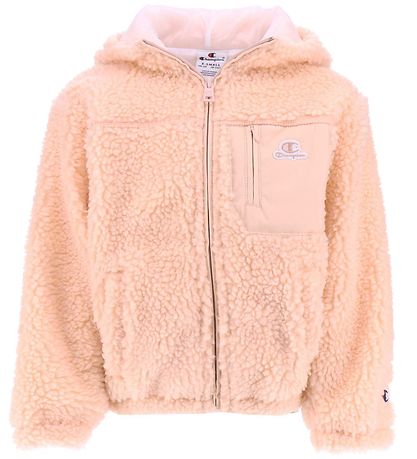 Champion Cardigan m. Hætte - Plys - Rosa