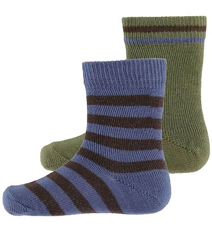 Noa Noa miniature Strømper - 2-pak - Boy Jamie Socks - Blue/Brow Noa Noa miniature Strømper - 2-pak - Boy Jamie Socks - Blue/Brow