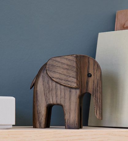 Novoform Træfigur - Elephant - Smoke Stained Ash