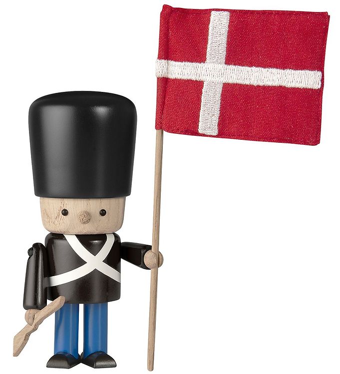 Novoform garder med flag og gevær i egetræ og bøgetræ Flere varianter - Mørk vagtuniform