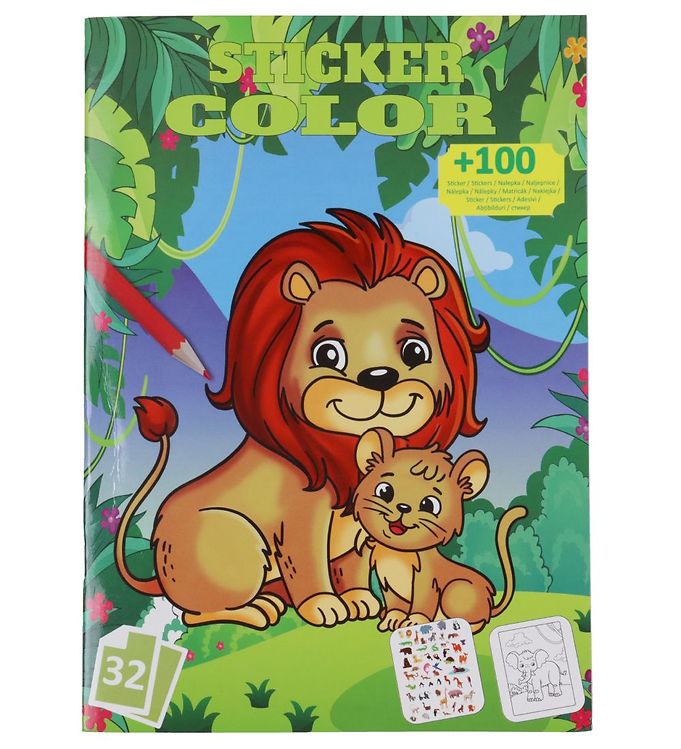 Megastar Malebog m. Klistermærker - 32 Sider - Dyr