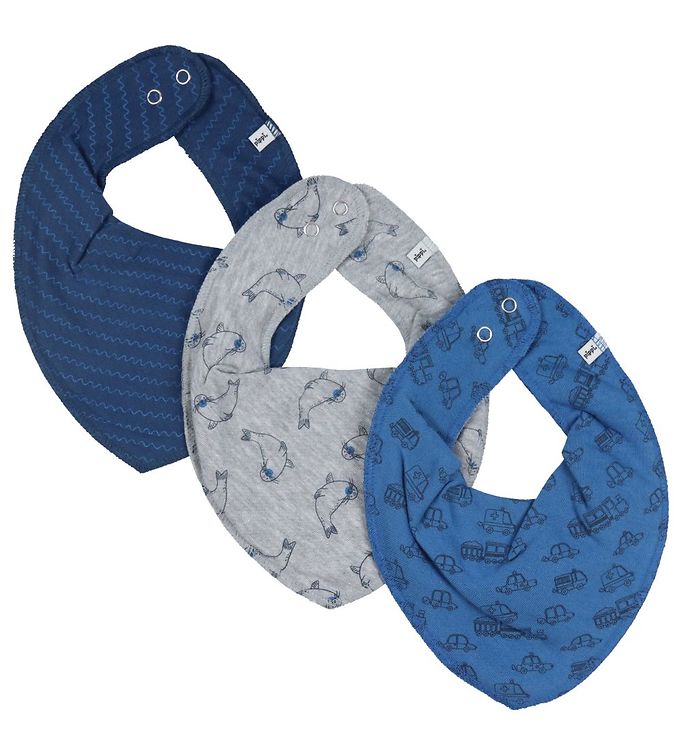 Pippi Baby Savlesmække - 3-Pak - Vallarta Blue