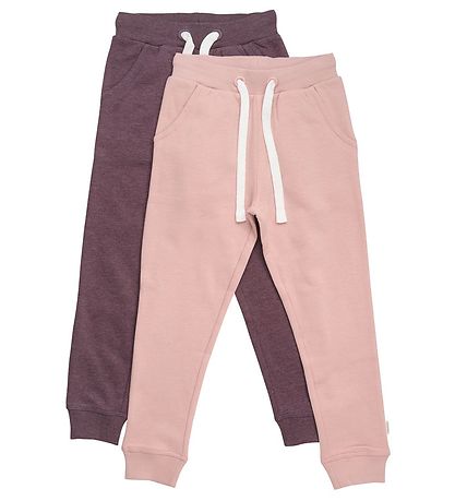 Minymo Sweatpants - Basic 37 - 2-Pak - Misty Rose Minymo Sweatpants - Basic 37 - 2-Pak - Misty Rose
