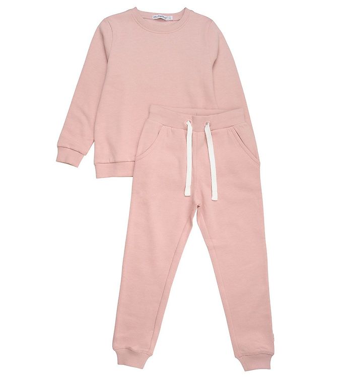 Minymo Sweatsæt - Misty Rose