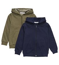 Minymo Cardigan - 2-Pak - Dark Olive Minymo Cardigan - 2-Pak - Dark Olive