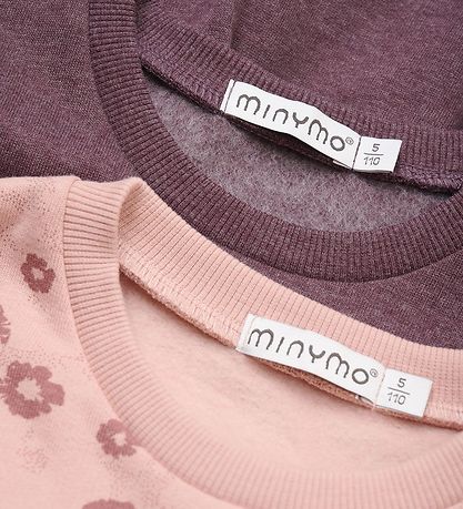 Minymo Sweatkjole - 2-Pak - Misty Rose Minymo Sweatkjole - 2-Pak - Misty Rose