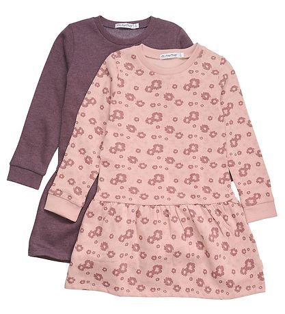 Minymo Sweatkjole - 2-Pak - Misty Rose Minymo Sweatkjole - 2-Pak - Misty Rose