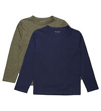 Minymo Bluse - 2-Pak - Dark Olive Minymo Bluse - 2-Pak - Dark Olive
