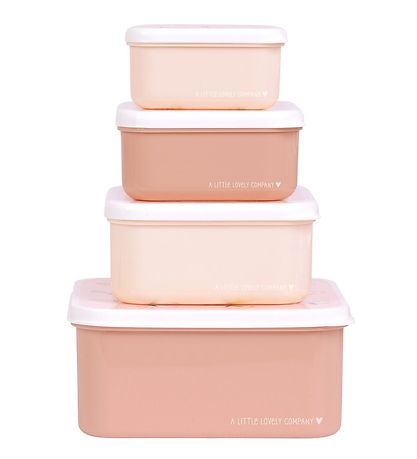 A Little Lovely Company Madkassesæt - 4 stk - Butterflies A Little Lovely Company Madkassesæt - 4 stk - Butterflies