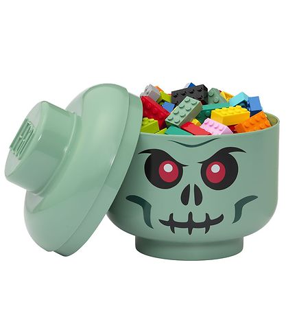 LEGO® Storage Opbevaringsboks - Lille - Hoved - 19 cm - Skelet