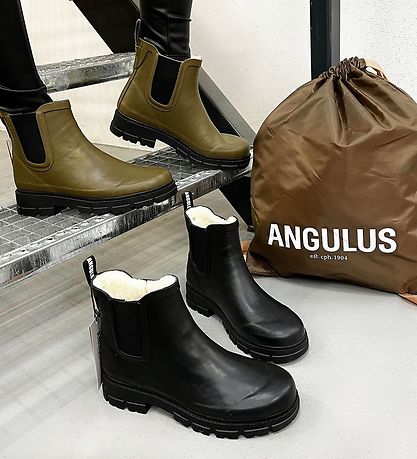 Angulus Gummistøvler - Med For - Sort