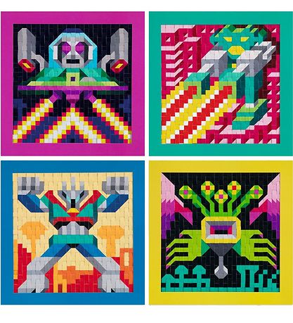 Djeco Kreasæt - Mosaik Sæt - Papir - Invaders FSC Mix