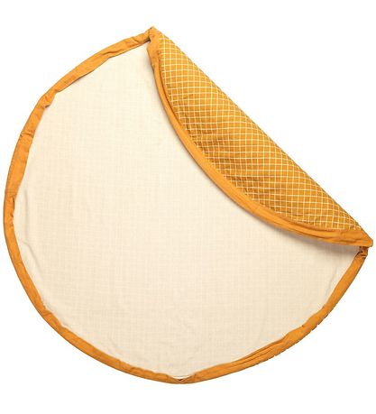 Play&Go Legetæppe - Ø140 - Grid Mustard Play&Go Legetæppe - Ø140 - Grid Mustard