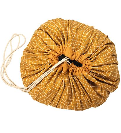 Play&Go Legetæppe - Ø140 - Grid Mustard Play&Go Legetæppe - Ø140 - Grid Mustard