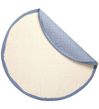 Play&Go Legetæppe - Ø140 - Grid Blue Play&Go Legetæppe - Ø140 - Grid Blue