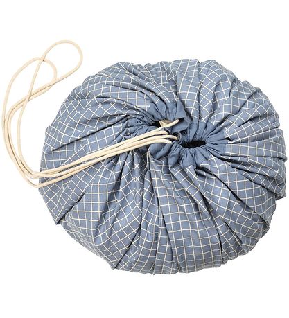 Play&Go Legetæppe - Ø140 - Grid Blue