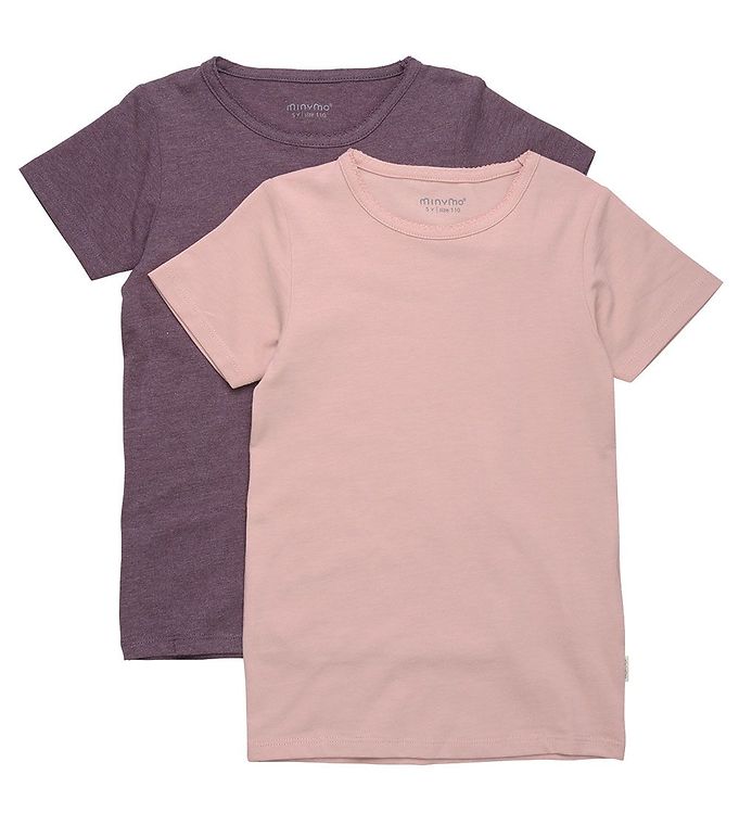 Minymo T-Shirt 2-Pak - Misty Rose