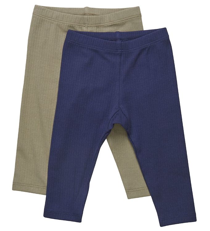 Minymo Børne Leggings i økologisk bomuld - Dark Navy - 56