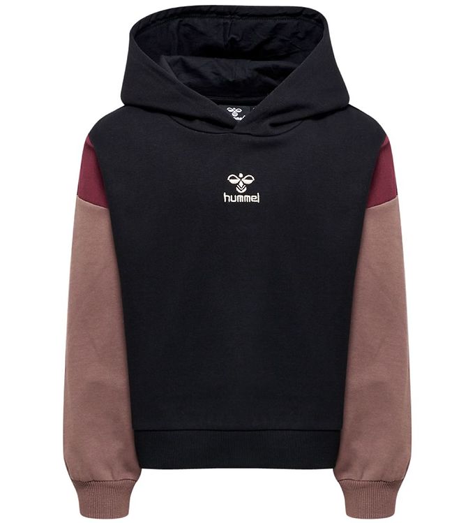 Hummel Hættetrøje - hmlPaloma - Sort m. Rød/Brun