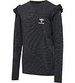 Hummel Blouse - hmlLumi - Black w. Silver stripes