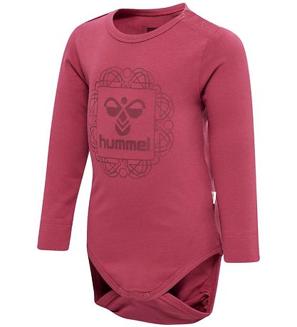 Hummel Body l/s - hmlHelga - Earth Red m. Logo