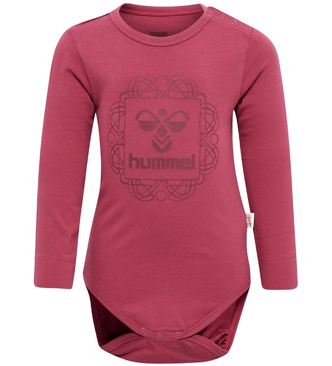 Hummel Body l/s - hmlHelga - Earth Red m. Logo