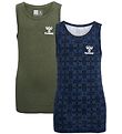 Hummel Undertrøje - hmlNolan - 2-Pak - Armygøn/Sargasso Sea m. M