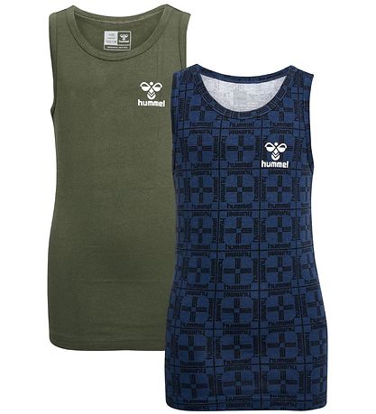 Hummel Undertrøje - hmlNolan - 2-Pak - Armygøn/Sargasso Sea m. M