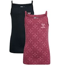 Hummel Undershirt - hmlCarolina - 2-Pack - Black/Earth Red w. Mo