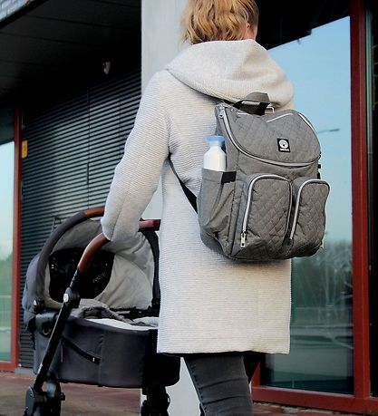 Dooky Pusletaske Rygsæk - 2 i 1 - Grey Melange