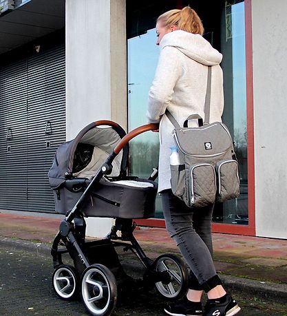 Dooky Pusletaske Rygsæk - 2 i 1 - Grey Melange