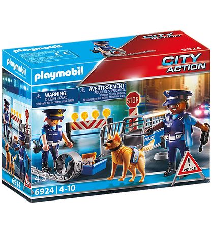 Playmobil City Action - Politivejspærring - 6924 - 48 Dele Playmobil City Action - Politivejspærring - 6924 - 48 Dele