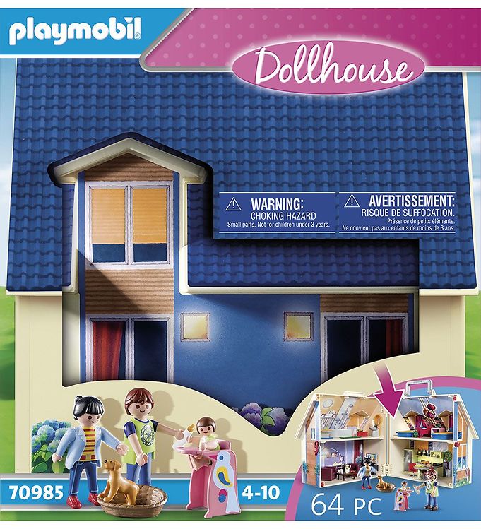 Playmobil Dollhouse - Mit Tag-med-dukkehus - 70985 - 64 Dele