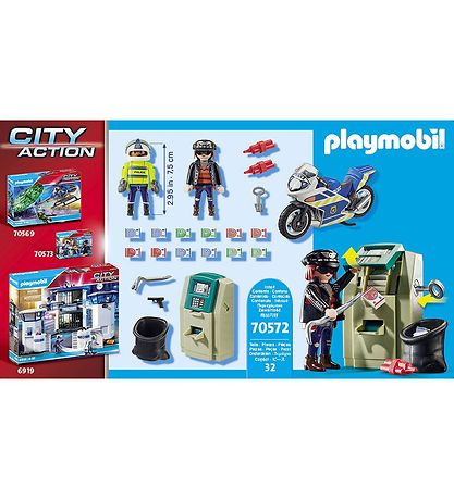 Playmobil City Action - Politimotorcykel: F... - 70572 - 32 Dele Playmobil City Action - Politimotorcykel: F... - 70572 - 32 Dele