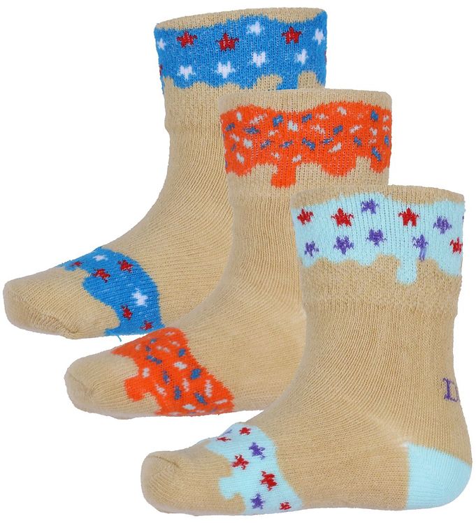 Dooky Strømper - Donut Socks - 3-Pak - Blueberry Orange