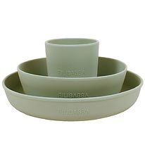 Filibabba Spisesæt - Silikone - 3 dele - Green Filibabba Spisesæt - Silikone - 3 dele - Green
