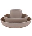 Filibabba Spisesæt - Silikone - 3 dele - Warm Grey