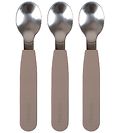 Filibabba Silicone Spoons 3-Pack - Warm Grey
