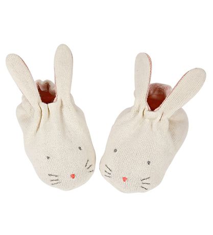Meri Meri Futter - Peach Bunny Baby Booties Meri Meri Futter - Peach Bunny Baby Booties