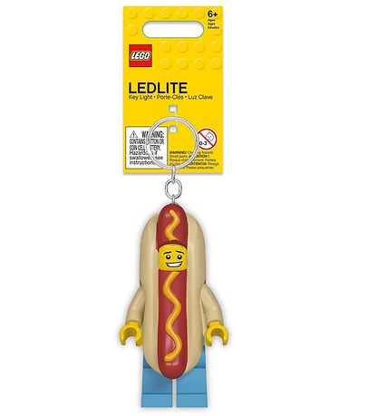 LEGO® Nøglering m. Lommelygte - LEGO® Hot Dog Man  LEGO® Nøglering m. Lommelygte - LEGO® Hot Dog Man