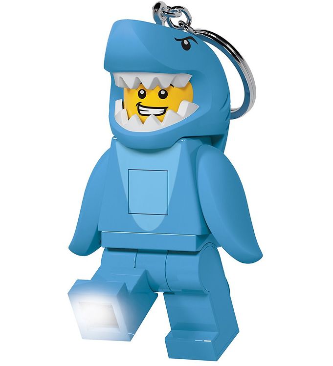 LEGO® Nøglering m. Lommelygte - LEGO® Shark Suit Guy