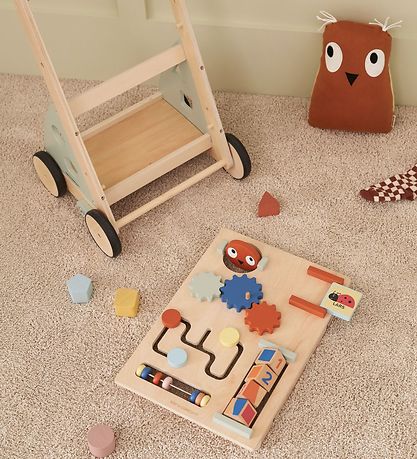 Kids Concept Gåvogn - Edvin - Træ/Blå